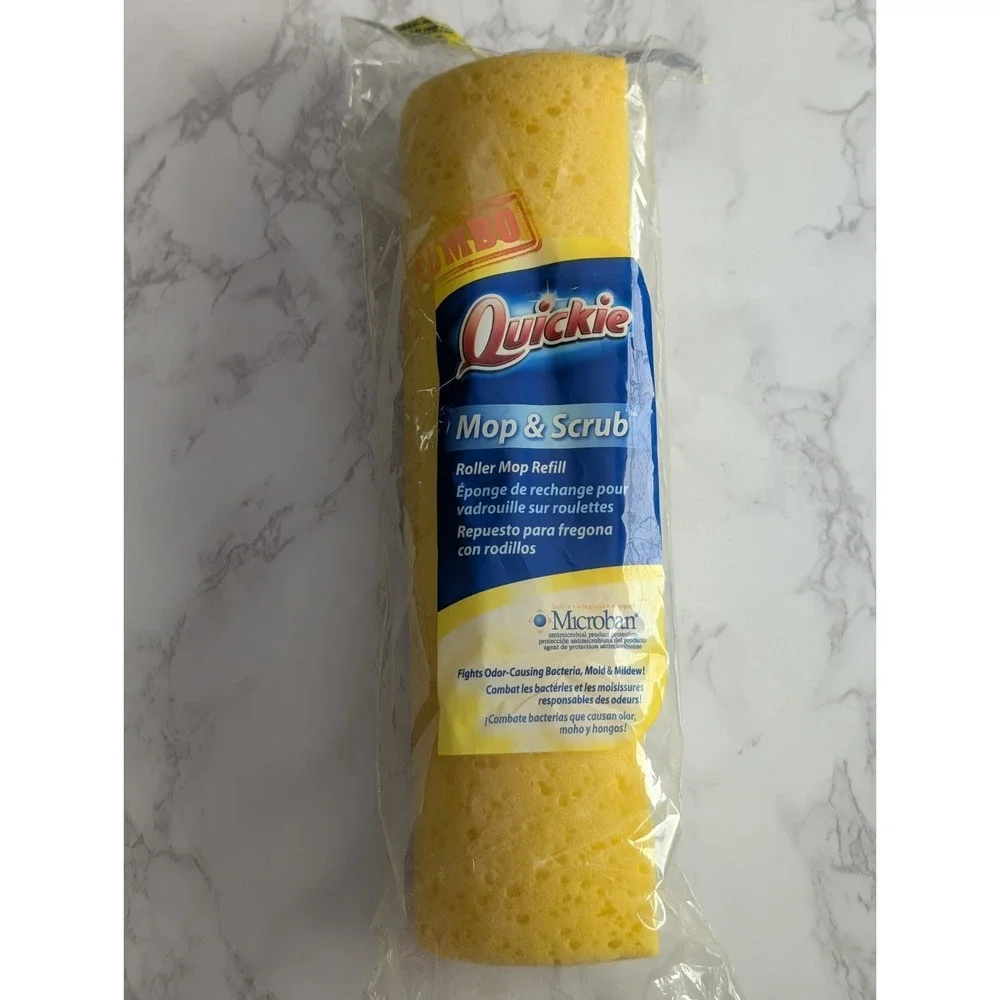 Jumbo Quickie Mop & Scrub Roller Mop Refill Microban 12